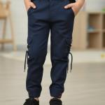 Boys Cotton Joggers | Soft Stretch Casual Pants | Stylish Lace-Up Cargo Style | Everyday Comfort Wear for Kids