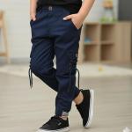 Boys Cotton Joggers | Soft Stretch Casual Pants | Stylish Lace-Up Cargo Style | Everyday Comfort Wear for Kids
