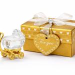 Gold-Plated Crystal Stroller Figurine with Luxury Presentation Box | Baby Shower Gifts for Mom to Be | New Mom Gifts & Maternity Keepsake for Pregnant Women | A Perfect Baby Shower Gift