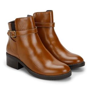 women comfortable Boots | Extra cushioned foot bed and skin friendly Ankle Boot with low heels | Trendy, Stylish, Casual Boots with zipper | Winter, snow and holiday outings