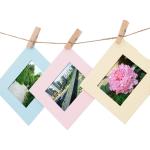 30 pcs Mini Natural Wood Pin for Photos, Wooden Small Photo Clips, Mini Close Pins for Pictures, Paper Peg Craft Little Baby Shower, Party Home Decoration (30 Pieces+Jute Rope, Natural Clips