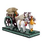 Handcrafted Kondapalli Wooden Bullock Cart Toy with Farmer Couple - Embrace The Rustic Charm of Rural India with This Traditional Decor Piece | Good for Navratri Golu, Bommala Koluvu