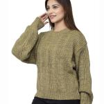 Women 100% Wool Pullover Sweater Regular Fit for Winter Wear | Full Sleeve | Stylish Sweater Crafted with Comfort Fit and Modern Clothing for Winter Wear