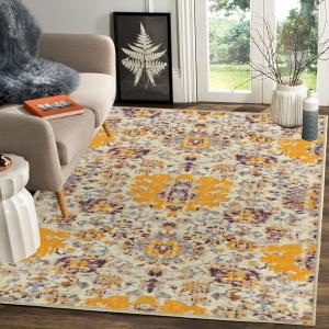 3D Printed Carpet Rug Runner for Bedroom/Living Area/Home with Anti Slip Backing (4X 5 Feet-Medium, Multi)-Pack of 1