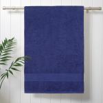 100% Cotton Towels for Bath | Towels for Bath Large Size Bath Towel - Soft & Absorbent | 450 GSM | 1 Piece Bath Towel for Men/Women | Urban Comfort | 70 cms x 140 cms - New Navy