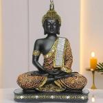 New Limited Edition 25 Centimetre Meditating Sitting Buddha Idol Statue showpiece Home Decor Decoration Items for Living Room and Gifts