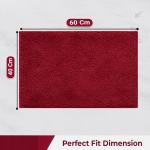 2000 GSM Microfiber Anti-Skid Bathroom Door Mats | Anti Slip Plush Soft & Super Absorbent Bath Mat | Washable Quick-Dry Floor Rug for Bathroom & Door | Pack of 2 (40×60 cm) Maroon