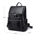 Alligator Leather Men's Backpack Business Laptop Bag Men Large Capacity Travel Backpacks Schoolbag Rucksack Student School Bag