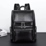 Alligator Leather Men's Backpack Business Laptop Bag Men Large Capacity Travel Backpacks Schoolbag Rucksack Student School Bag