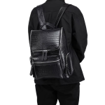 Alligator Leather Men's Backpack Business Laptop Bag Men Large Capacity Travel Backpacks Schoolbag Rucksack Student School Bag